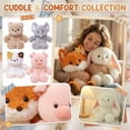 thumbnail image 2 of Plush Fox Throw Pillow Soft Stuffed Animal 17.7 Inch Decorative Cuddle Pillow For Kids And Adults 1 Pack, 2 of 8