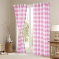 thumbnail image 3 of Feelyou Abstract Lines Blackout Curtains Set of 2 (52x84 Each), Pink Plaid Window Curtains, 3 of 6