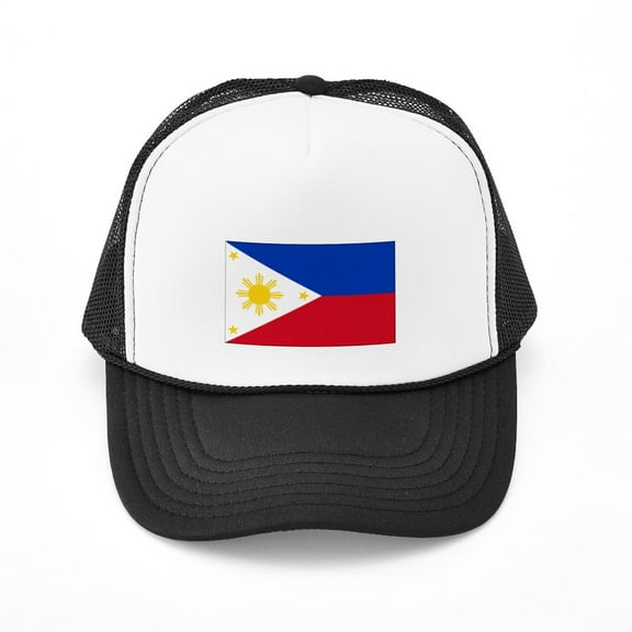 CafePress - Filipino Flag - Adjustable Unisex Printed Trucker Hat with Mesh Back
