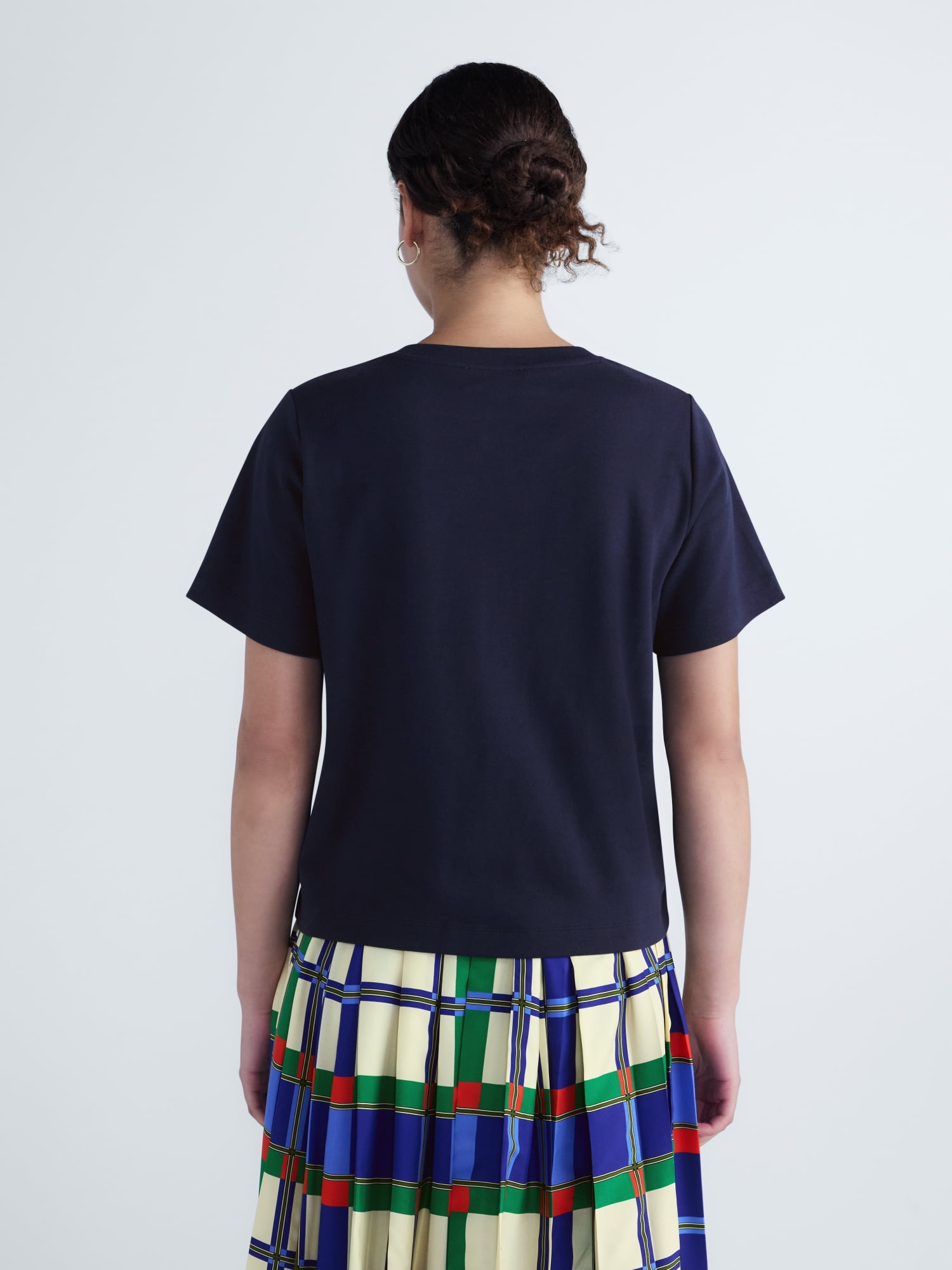 Free Assembly Women's and Women's Plus Cotton Cropped Boxy Tee with Short Sleeves, Sizes XS-4X