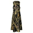 thumbnail image 5 of 2025 Gold Chains Dress Jewelry Print Elegant Maxi Dress V Neck Pattern Bohemia Long Dresses Street Fashion Oversized Vestido, 5 of 6