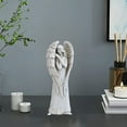 thumbnail image 4 of Statue d'Ange Priant en Résine à Grande Capacité, Résistante au Vent, Sculpture Commémorative pour Jardin Familial et Maison, 4 of 5