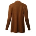 thumbnail image 3 of A2Y Women's Regular Fit Shawl Collar Open Front Acrylic Sweater Cardigan Camel L, 3 of 3