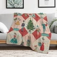 thumbnail image 5 of RKSupls Christmas Throw Blanket,Soft Flannel Nutcracker Buffalo Plaid Blanket, Fuzzy Warm Cozy Winter Blanket for Couch Bed Home Decor,50x60 in, 5 of 9