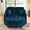 Blue, variant on Two-Seater Sofa with Curved Storage Footstool & USB Charging, Black Polyester Loveseat with Adjustable Backrest & Side Pockets for Living Room