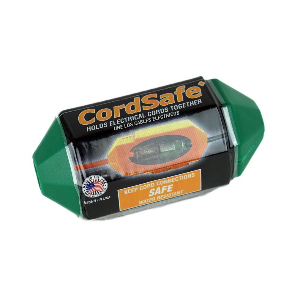 Green Extension Cord Safety Cover with WaterResistant Seal for Cord