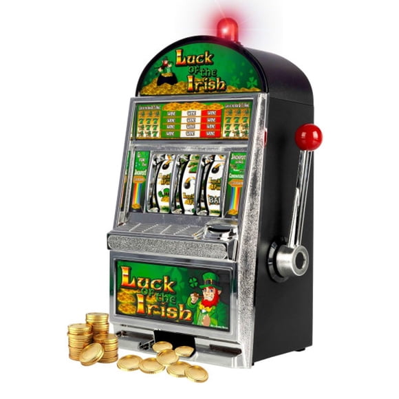 Hucha Máquina Tragamonedas Trademark Poker Suerte de los Irlandeses 15x22x38 cm