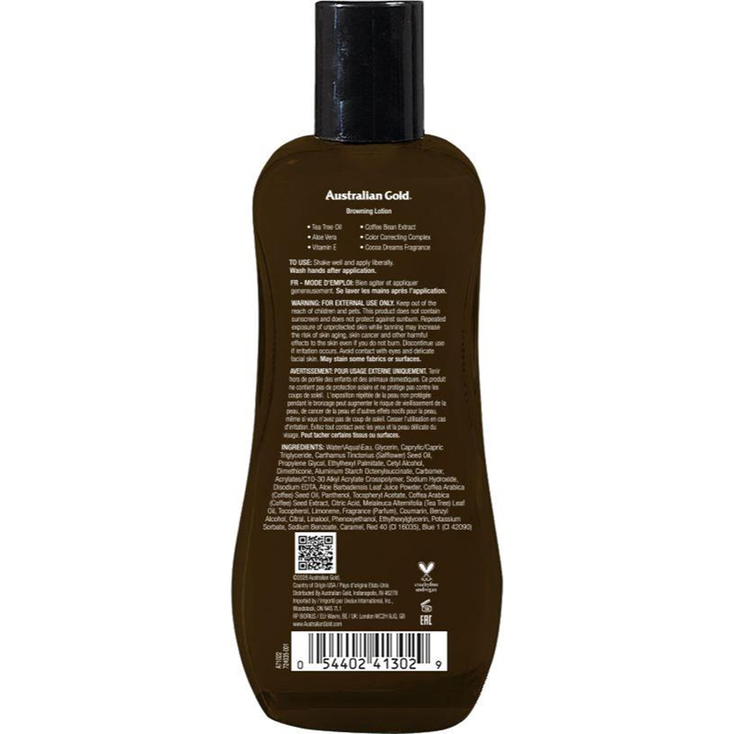 Australian Gold Browning Lotion Without SPF, Dark Tanning, Antioxidant Rich, 8 fl. oz