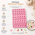 thumbnail image 5 of Halloween Silicone Baking Mold With 60 Cavities Pumpkin Witch Hat Skull Candy Chocolate Jelly Gummy Ice Cube Tray B-25.8X17.9X0.8Cm, 5 of 5