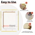 thumbnail image 3 of VIOLABBEY 16x24 Poster Frame Set of 5, 16x24 Frame Gold for Wall Mounting Vertically or Horizontally, Gallery Wall Picture Frame, 3 of 8