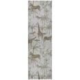 thumbnail image 2 of Addison Rugs Dream Shag Premium Machine Washable Transitional Palms & Safari Animals Fog Runner Rug, 2'3" x 7'6", 2 of 8