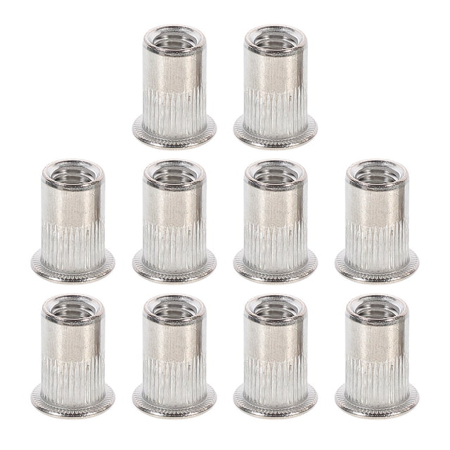MasteelfCA 10 Pcs Écrou Rivet en Acier Inoxydable Écrou Tête Plate Écrou Rivet Durable