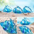 thumbnail image 4 of Eustuma Figuras de caracola de vidrio soplado a mano, adorno de animales marinos para decoración del hogar, colección de animales marinos para regalo de cumpleaños, concha de cristal (concha 2), 4 of 5