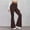 Coffee, variant on Azrian Fashion Casual Pants for Womens, Casual Slim High Elastic Waist Solid Color Sports Yoga Flare Pants