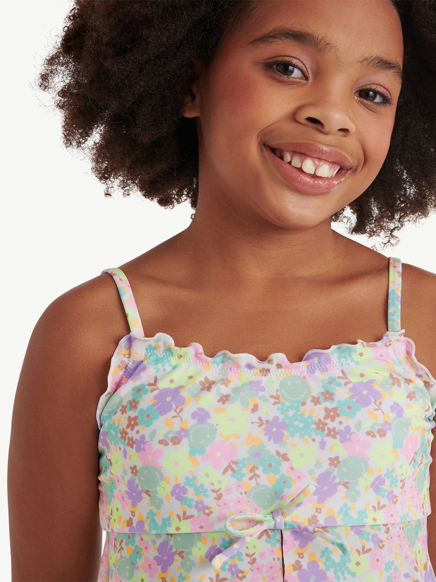 Justice Girls Retro Ditsy Tankini Swimsuit, Sizes XS-XL