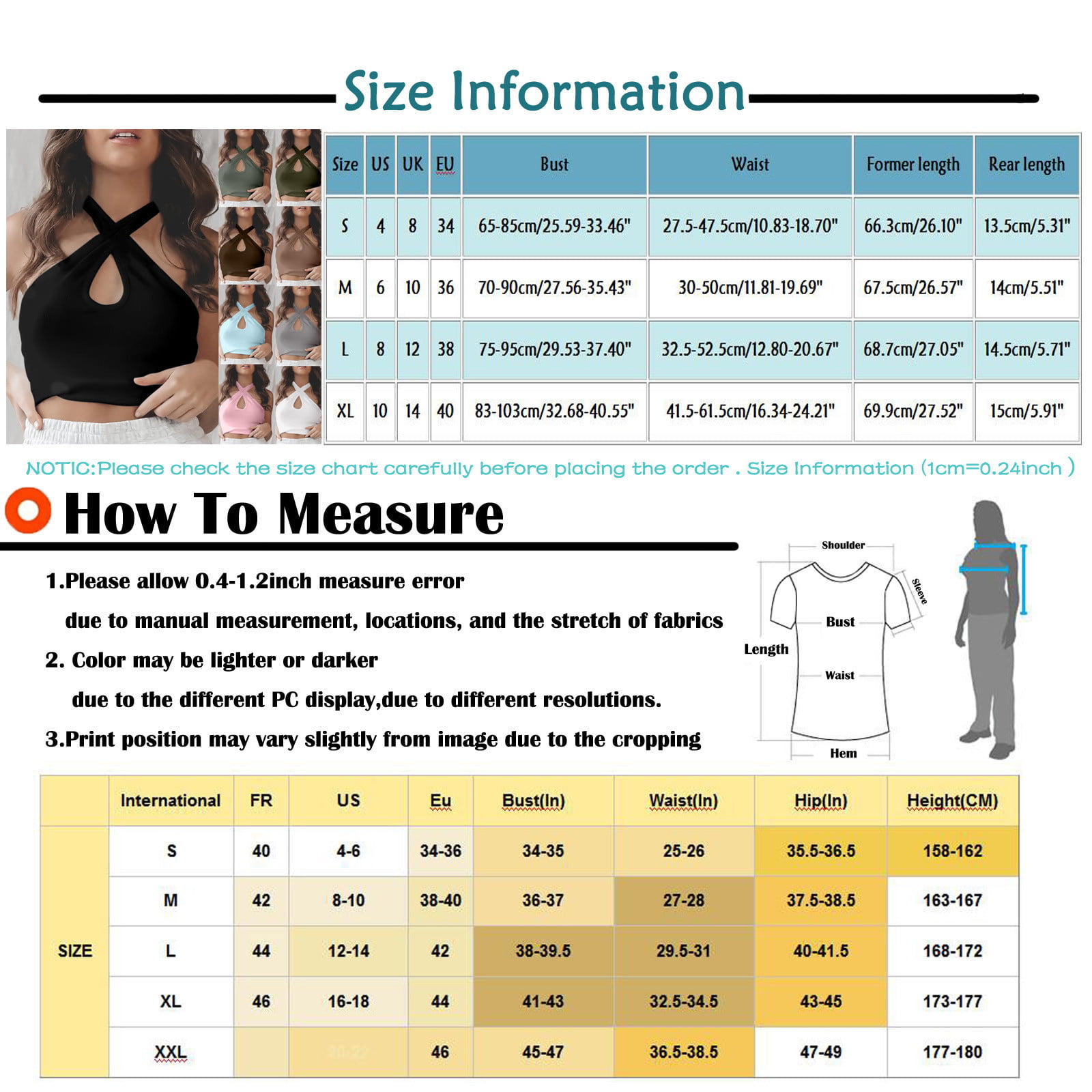 YDKZYMD Black Halter Bras for Women Criss Cross Sexy Compression Hollow Out  Bra XL 