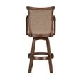 thumbnail image 4 of Linon Brandon 30" Mid Back Indoor Upholstered Bar Stool with Arms and Swivel, Light Warm Cherry/Light Brown, 4 of 11