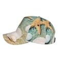 thumbnail image 5 of Daiia Starfish And Seashell print Baseball Cap Men Women Golf Dad Hat Adjustable Original Classic Low Profile Hat Unconstructed Plain Cap, 5 of 9
