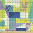 thumbnail image 2 of Ambesonne Tropical Fabric by the Yard Upholstery, Abstract Palmate Leaves, 3 Yards, Multicolor, 2 of 5