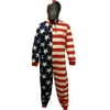 MJC Mens American Flag Stars and Stripes One Piece Pajama (Small/Medium)