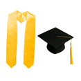 thumbnail image 1 of Voxware Graduation Cap Ceremony Party Cosplay with Graduation Stole Academic Mortarboard Yellow Stole, 1 of 8