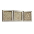 thumbnail image 6 of DecMode Gold Metal Embossed Floral Wall Decor with Mirrored Frames (3 Count), 6 of 12