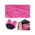 thumbnail image 5 of Deago Y2K Fuzzy Bunny Hat for Women Cute Furry Beanie with Ears Long Rabbit Ears Hat for Festival, Easter, Party (Pink-2), 5 of 8