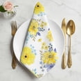 thumbnail image 2 of Yellow Watercolor Floral Cloth Napkins, Spring Flower Abstract Art Washable and Reusable Dinner Napkins Set of 4, Table Napkin for Kitchen Party Birthday Wedding Hotel Housewarming 20"x20", 2 of 9