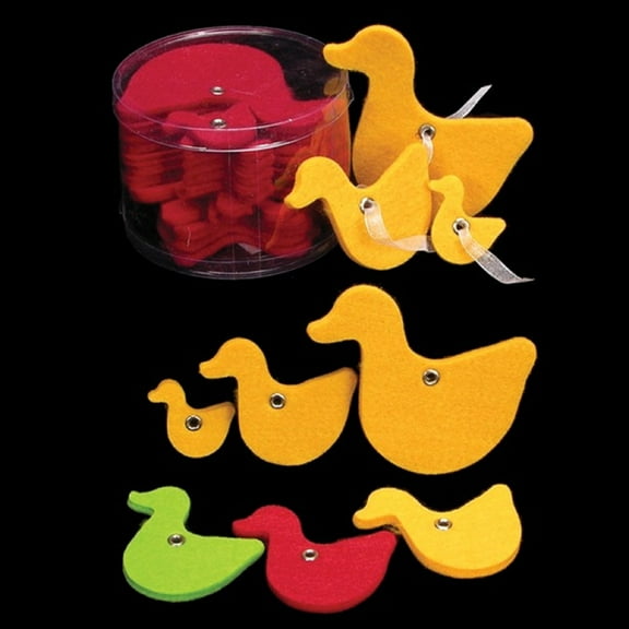 Club Pack of 144 Yellow Fuzzy Felt Craft Ducks 3"