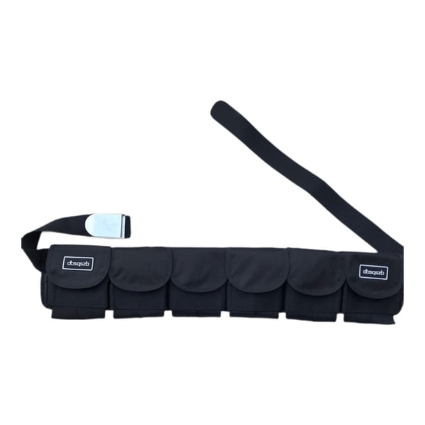 Cinturón de Lastre para Buceo con Bolsillos, Hebilla de Liberación Rápida, Ligero, Bolsa para Sujetar Pesas de Snorkel, Riñonera para Buceo Y Snorkel. 6 bolsillos