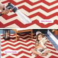 thumbnail image 3 of Safavieh Courtyard Bailey Chevron Indoor/Outdoor Area Rug, Red, 5'3" x 7'7", 3 of 14