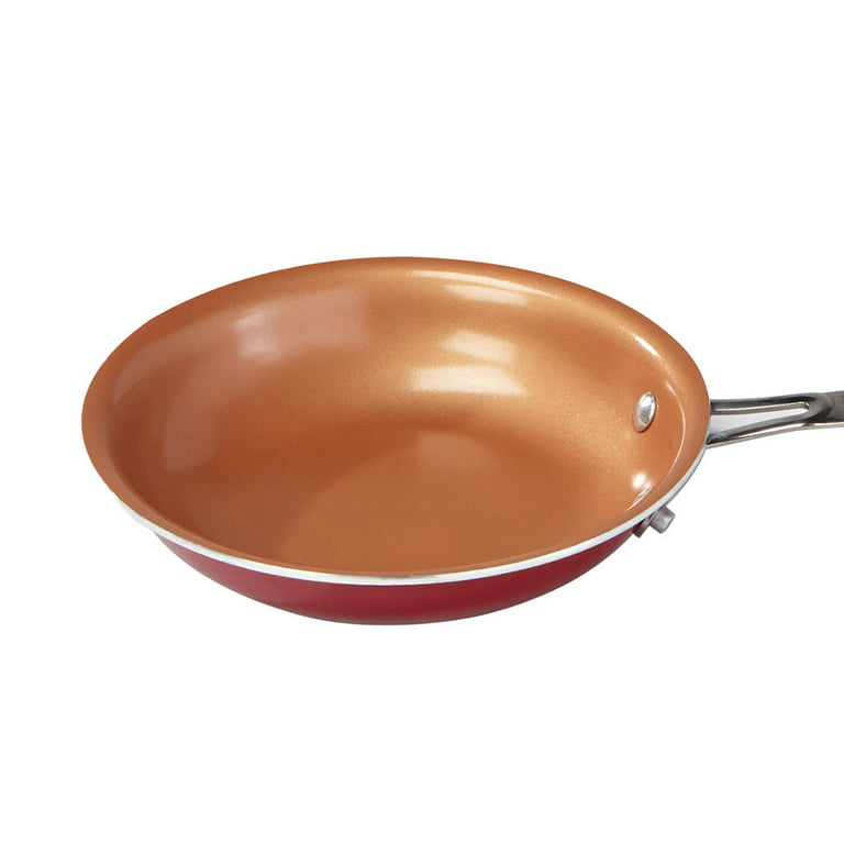 Nonstick Pan Copper Red Pan Ceramic Induction Frying Pan Pan Safety 8 10 12  Inch Kitchen Accessories - AliExpress