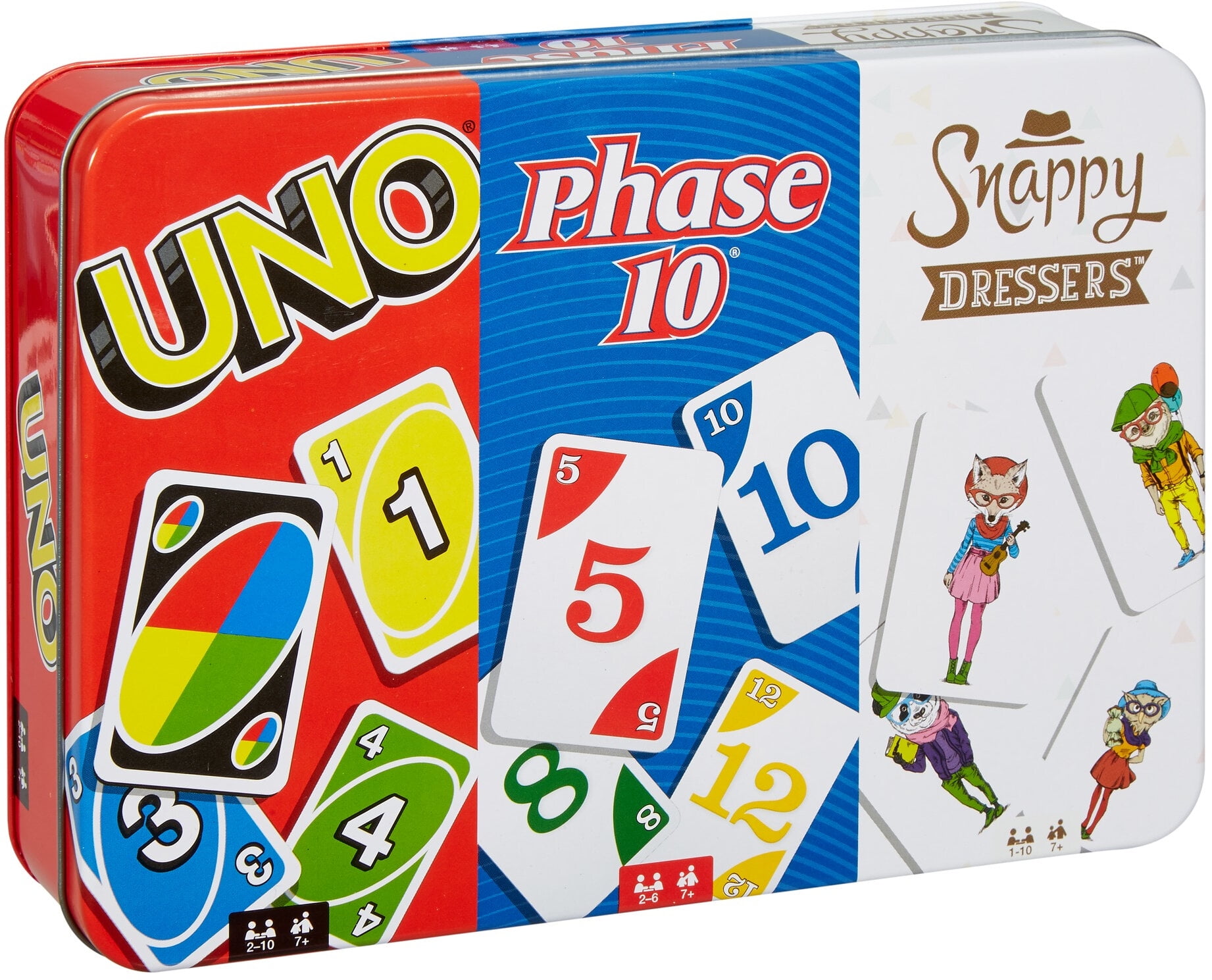 Phase 10 Snappy Dressers Card Games for Age 7+ Mattel Uno 