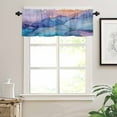 thumbnail image 3 of Purple Blue Valances for Windows Farmhouse Kitchen Curtains Valances Rod Pocket Valance Curtains for Kitchen Windows Modern Pink Gold Marble Textured Window Valances for Bathroom Bedroom 60"x18", 3 of 6