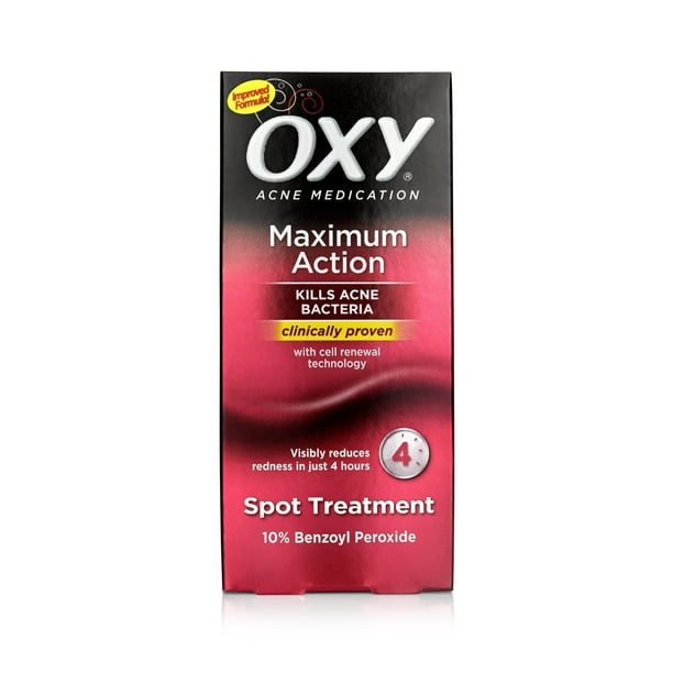 Oxy Acne Medication Maximum Action Spot Treatment Kills Bacteria, 1 oz