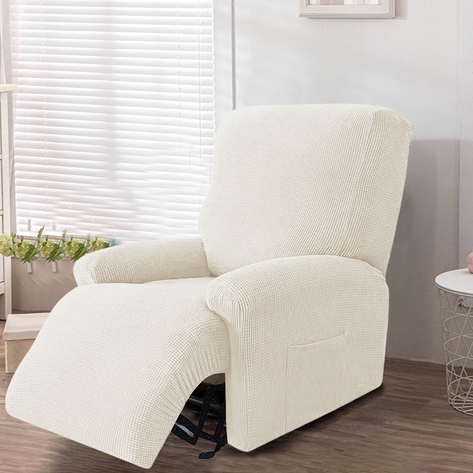 Dianli Thick Fleece Sofa Cover, Full Coverage Stretch Protector for Recliner or Couch, Pet and Kid Friendly, Non-Slip, Easy Care, All-Inclusive Design, Black/Gray/Coffee/Beige/Red Gift