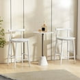 thumbnail image 4 of Costway Bar Chair Counter Height Stools Set of 4 with Acacia Wood Frame Supporting Legs White, 4 of 8