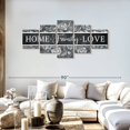 thumbnail image 2 of Elephant Stock Home Family Love Wall Sign Wall Art - Horizontal Multi Panel Canvas - Living Room Wall Decor - Wall Signs Multi Panel - Gray And White Decor - 68" x 30", 2 of 8