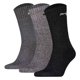 thumbnail image 1 of PUMA Unisex Calcetines deportivos, 3 Pares - Calcetines Tenis, Crew Socks, lisos Gris oscuro/gris/gris claro 39-42, 1 of 3