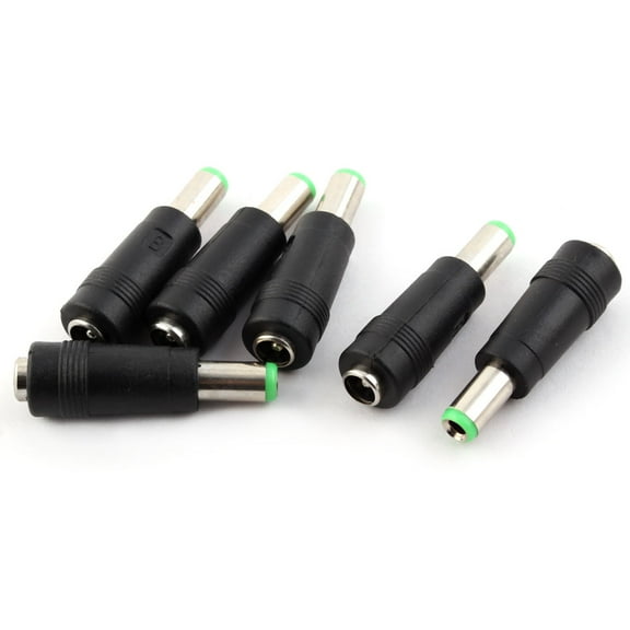 6.5mm x 3mm Male to 5.5mm x 2.1mm Female DC Power Connector Jack Adapter 6 Pcs