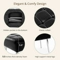 thumbnail image 4 of Dycanpo 44.5”Bedroom Bench, Faux Leather Modern Ottoman Bench with Metal Legs, Black, 4 of 7