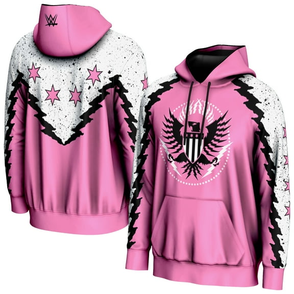 Men's ProSphere Pink CM Punk Lightning Pullover Hoodie