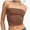 Coffee, variant on Women's Strapless Bandeau Double Layered Basic Casual Tube Top