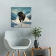 thumbnail image 3 of ONETECH Brown Bison Running, Wildlife Artistic Wall Art, Framed Canvas Print, Wildlife Wall Hang, Wildlife Art Print, Brown Bison Wall Art, Print Canvas, Art, 3 of 5