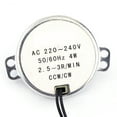 thumbnail image 1 of Motor síncrono de CA con engranajes, 4 W, sentido horario/antihorario (2,5-3 RPM), 1 of 14