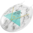 thumbnail image 3 of Monyance marble plastic toilet seat Marbled U-Shape Toilet Seat with Enjoy Life Print for Standard Toilets(17.32X14.37X1.38Inches), 3 of 10