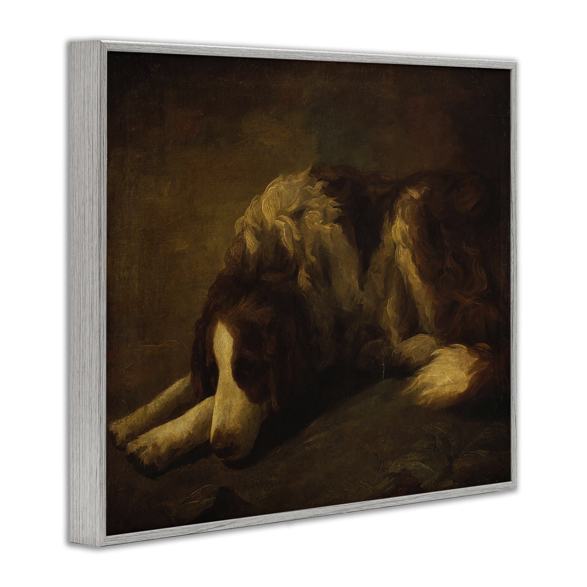 Stupell Industries Dim Lighted Classic Dog Gray Framed Giclee Art, design by Lil' Rue