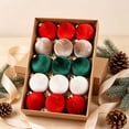 thumbnail image 5 of WWG Velvet Christmas Ball Ornaments, 6cm Festive Holiday Decor, 15PCS Set with Hanging Loops, for Christmas Tree Wreath Table Settings, Party Decorations, 5 of 8