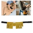 thumbnail image 4 of Tool Belt, Lightweight Portable Leather Tool Belt Large Capacity Wearproof  For Woodworking, 4 of 8
