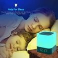 thumbnail image 5 of Night Lights Bluetooth Speaker, Alarm Clock Bluetooth Speaker Touch Sensor Bedside Lamp Dimmable Multi-Color Changing Bedside Lamp, MP3 Player, Wireless Speaker with Lights, 5 of 8